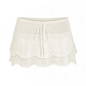 Sea Molly Crochet Beach Cover Up Mini Skirt
